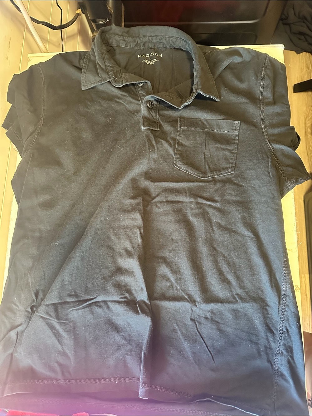 2 Men’s Large Navy & pink Short-Sleeve Polo